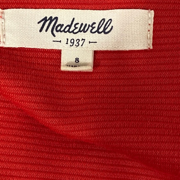 Madewell Bright Red Bistro Dress Sz 8 - Picture 8 of 8